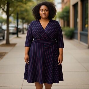 Ralph Lauren Black Label Women’s Dress Striped Size 14